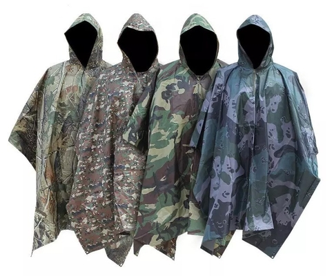 Rain Puncho Tactical Outdoor Gear Polyester-Armee-Poncho-Regenmantel
