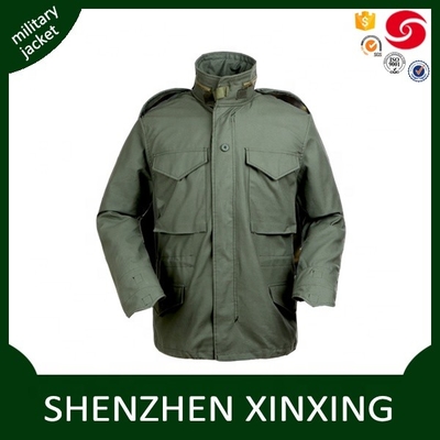 Gesponnene Beschaffenheits-windundurchlässige Militärjacke Olive Green Army Jacket 220g-270g