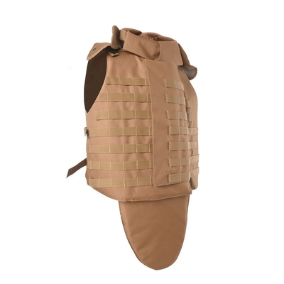 Verstellbarer Knopfschalter Militärische taktische kugelsichere Weste Stopp 9mm/.44 Kugeln mit weichem Trauma Pad