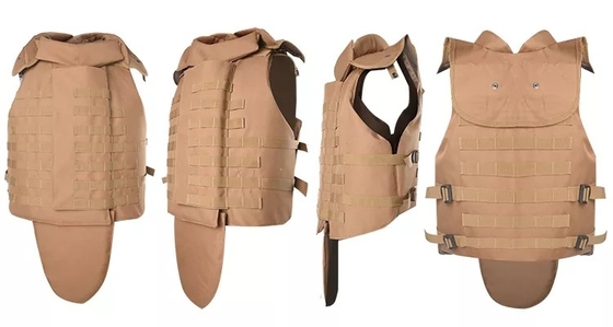 Verstellbarer Knopfschalter Militärische taktische kugelsichere Weste Stopp 9mm/.44 Kugeln mit weichem Trauma Pad