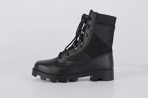 Hohe Schuhe Leichtgewicht Wüstenwasserdicht Sport Gummi Kampfschuhe Schwarzes Leder Taktische Stiefel für Männer