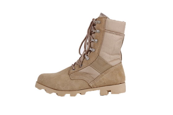 Hohe Schuhe Leichtgewicht Wüstenwasserdicht Sport Gummi Kampfschuhe Schwarzes Leder Taktische Stiefel für Männer