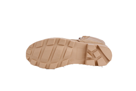 Hohe Schuhe Leichtgewicht Wüstenwasserdicht Sport Gummi Kampfschuhe Schwarzes Leder Taktische Stiefel für Männer