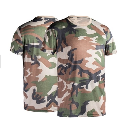 Tarnen Baumwollmilitärische taktische Abnutzung 100% Ripstop Armee-T-Shirt