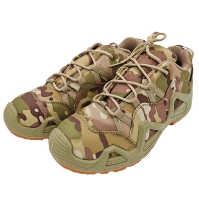 Schlagdämpfende Kampfstiefel aus langlebigem Leder Flachhaul Fußfläche hoch