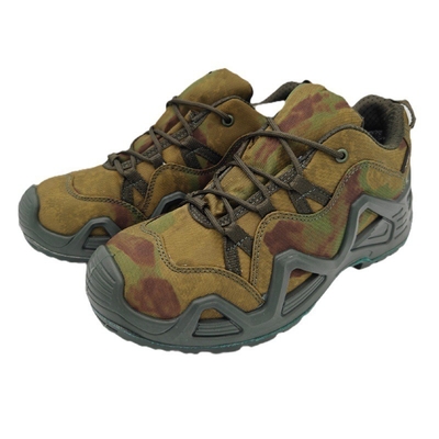 Schlagdämpfende Kampfstiefel aus langlebigem Leder Flachhaul Fußfläche hoch