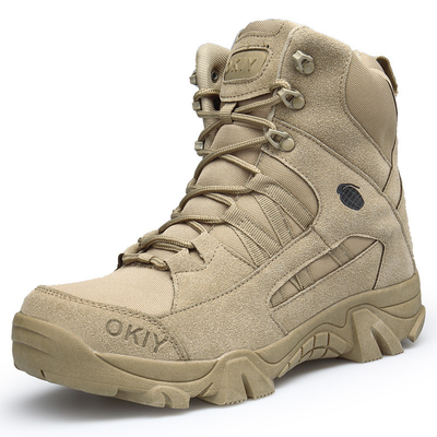 Großhandel High-Top Bergsteiger Stiefel Braune Taktik-Stiefel für Männer rutschfeste, wasserdichte Trainingsstiefel