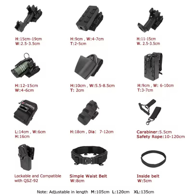 Holster-Zubehör Außensicherheit Tactical Belt Buckle mit 11 Taschen