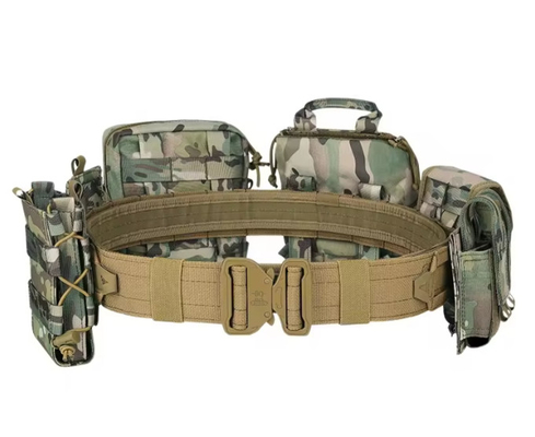 Equipo Tactico Verstellbare Molle Tasche 6 Stück Set Polyester Tarnband mit Magnetbeutel