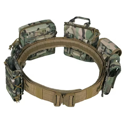 Equipo Tactico Verstellbare Molle Tasche 6 Stück Set Polyester Tarnband mit Magnetbeutel