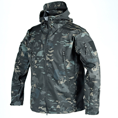 Outdoor-Taktische Fleece Hartschalenjacke Herbst und Winter Plus Fleece Winddicht Reitjacke Wasserdicht