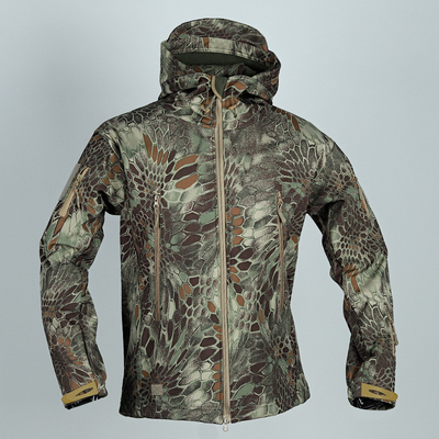 Outdoor-Taktische Fleece Hartschalenjacke Herbst und Winter Plus Fleece Winddicht Reitjacke Wasserdicht