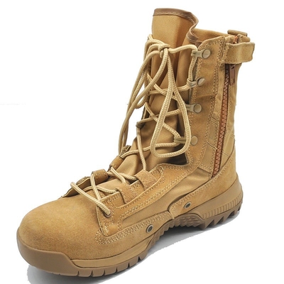 Hohe Schuhe Leichtgewicht Wüstenwasserdicht Sport Gummi Kampfschuhe Schwarzes Leder Taktische Stiefel für Männer