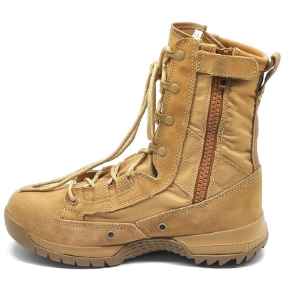 Hohe Schuhe Leichtgewicht Wüstenwasserdicht Sport Gummi Kampfschuhe Schwarzes Leder Taktische Stiefel für Männer