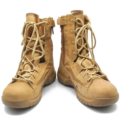 Hohe Schuhe Leichtgewicht Wüstenwasserdicht Sport Gummi Kampfschuhe Schwarzes Leder Taktische Stiefel für Männer