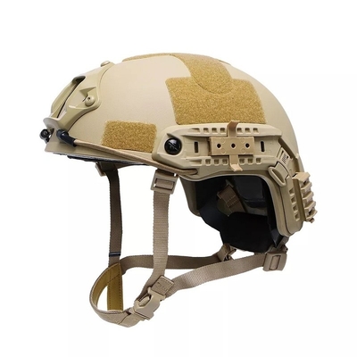 FAST Ballistikhelm NIJ IIIA Ballistikschutzkopfbekleidung Kevlar Taktische Große Größe Hochschnitt Khaki-Helm