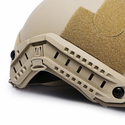 FAST Ballistikhelm NIJ IIIA Ballistikschutzkopfbekleidung Kevlar Taktische Große Größe Hochschnitt Khaki-Helm