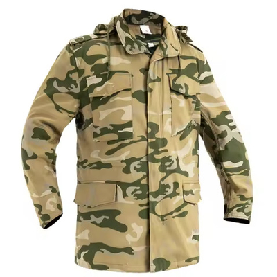 T65/C35 Massivstoffe Männer Militärisch Taktische Jacken und Hosen mit langen Ärmeln mit Split-Leder