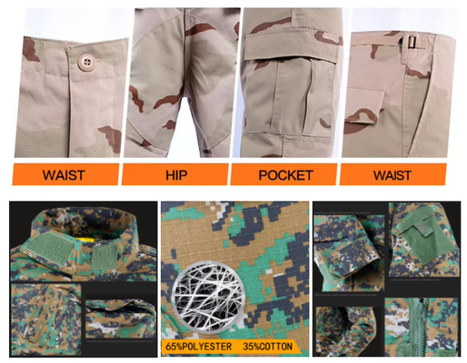 Männer-Taktische Trainingspur Outdoor-Hosen Kniebeutel Camo Custom Workwear lange Hosen