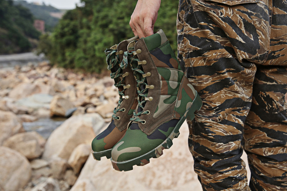 7-12 Isolierte, schlagfeste, komprimierungsfreie Leder-Knöchel-Militärstiefel