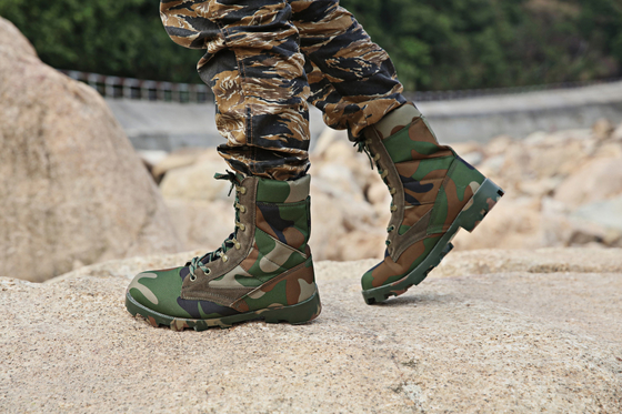 7-12 Isolierte, schlagfeste, komprimierungsfreie Leder-Knöchel-Militärstiefel