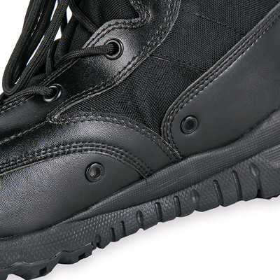 Tactical Boots mit wasserdichtem Leder, Schnürspitzen und Baumwollverkleidung