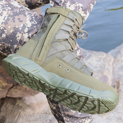 Profi-Kampf-Taktische Stiefel für Strafverfolgungsbehörden und Militärs aus Baumwollleder