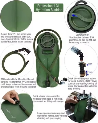 3L taktischer Molle Rucksack für Radfahren Wandern Laufen Bergsteigen Wasserlagerbeutel