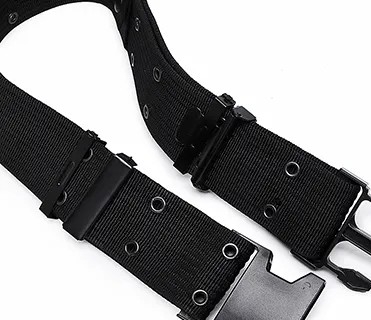 Schwarz Schnellveröffentlichung Außenwasserdicht PP Custom Webbing Taktischer Gürtel für Männer Taktisches Training Outdoor Sport und Wandern