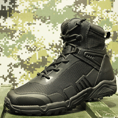 Militärstiefel und taktische Stiefel für Männer, CoolMax taktische Kampfstiefel langlebige Lederarbeit Dienstleistung Outdoor Wandern Angriff Boo