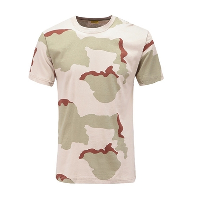 China Xinxin Hersteller Tarnung Rundhals Rein Baumwolle Kurzärme Taktisches Training T-Shirt