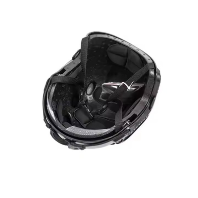 Langlebiger schwarzer taktischer Schutzhelm mit Glas für taktisches Training