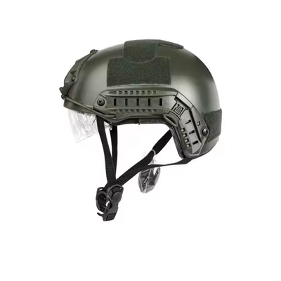 Langlebiger schwarzer taktischer Schutzhelm mit Glas für taktisches Training