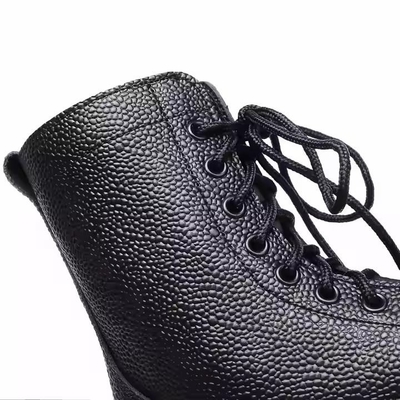 Tactical Uniform Schuhen schwarze Farbe Leder Stiefel mit Geinuen Leder Trainingsschuhe schwarze Stiefel