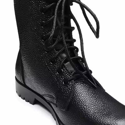Tactical Uniform Schuhen schwarze Farbe Leder Stiefel mit Geinuen Leder Trainingsschuhe schwarze Stiefel