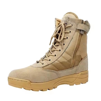 Taktische Schuhe Massive Khaki Wüstenwanderschuhe mit Ledermaterial Komfortable Trainingsschuhe