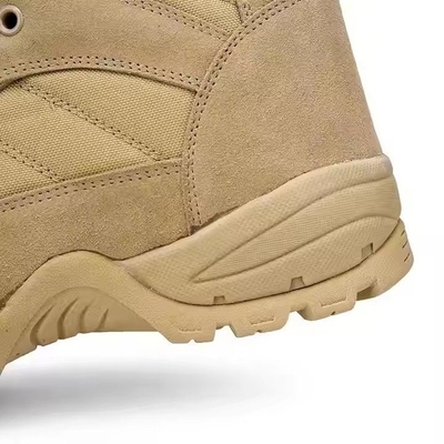 Taktische Schuhe Massive Khaki Wüstenwanderschuhe mit Ledermaterial Komfortable Trainingsschuhe