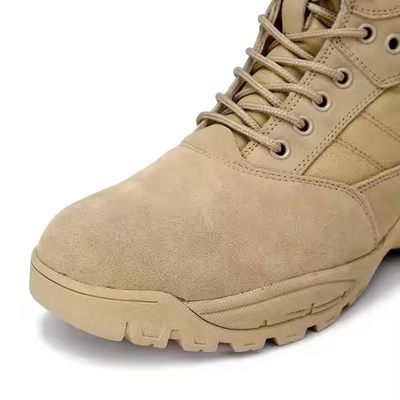 Taktische Schuhe Massive Khaki Wüstenwanderschuhe mit Ledermaterial Komfortable Trainingsschuhe