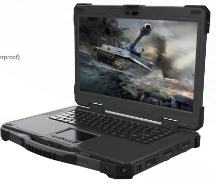 Militärische Verstärkung Notebook, Verstärkung Labtop, 14-Zoll-Einfachbildschirm robuster tragbaren Laptop