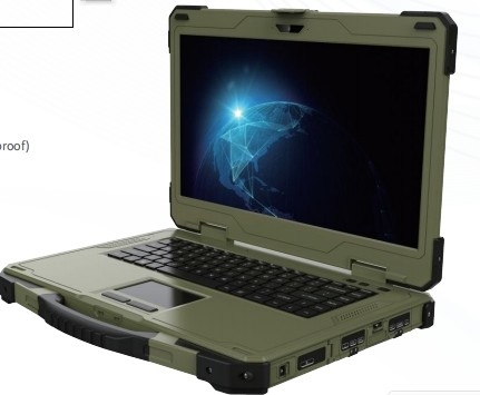Militärische Verstärkung Notebook, Verstärkung Labtop, 14-Zoll-Einfachbildschirm robuster tragbaren Laptop