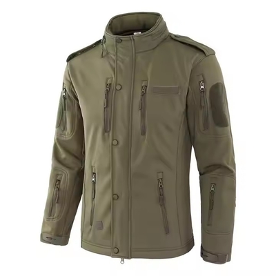 Custom Mens Sport Camo Warm Grün Wasserdicht Schwarz Outdoor Training Softshell Polar Fleece Marine Winter Taktische Jacken
