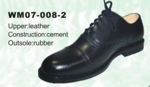 Nicht rutschfähiges Kuhleder Schwarzes Militärschuhe mit doppelter Mittelsohle