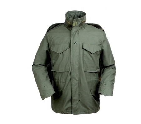 Gesponnene Beschaffenheits-windundurchlässige Militärjacke Olive Green Army Jacket 220g-270g